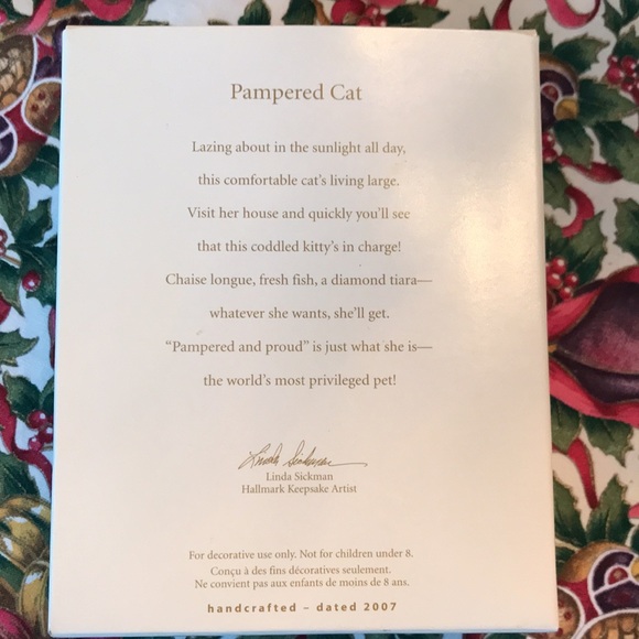 Pampered Cat ornament - Picture 3 of 8